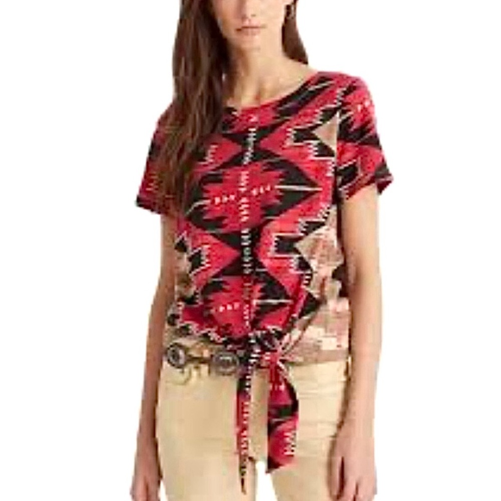Lauren Ralph Lauren Tie Front Top